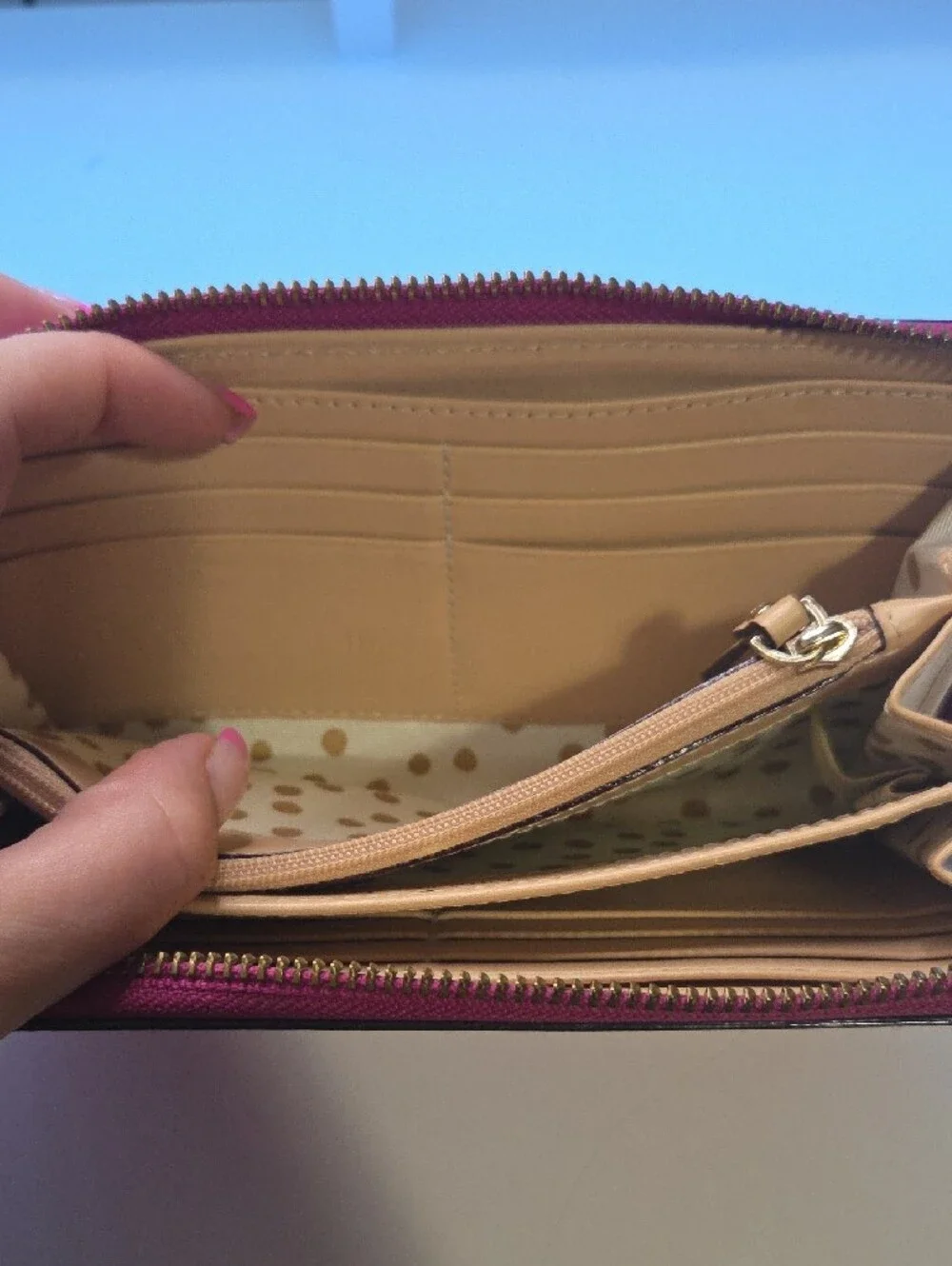 kate spade Bright Fuchsia Zip Wallet